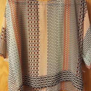 Forever 21 chiffon blouse off one shoulder small